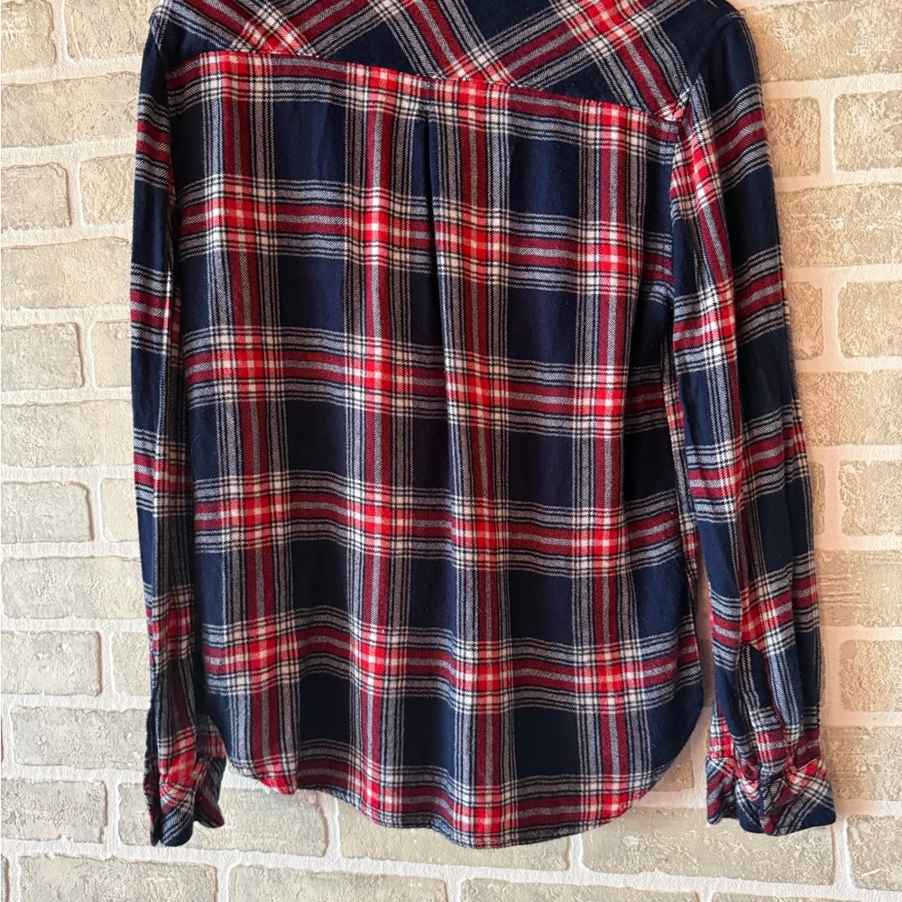 beachlunchlounge Red and Blue Plaid Shirt - Picture 6 of 6
